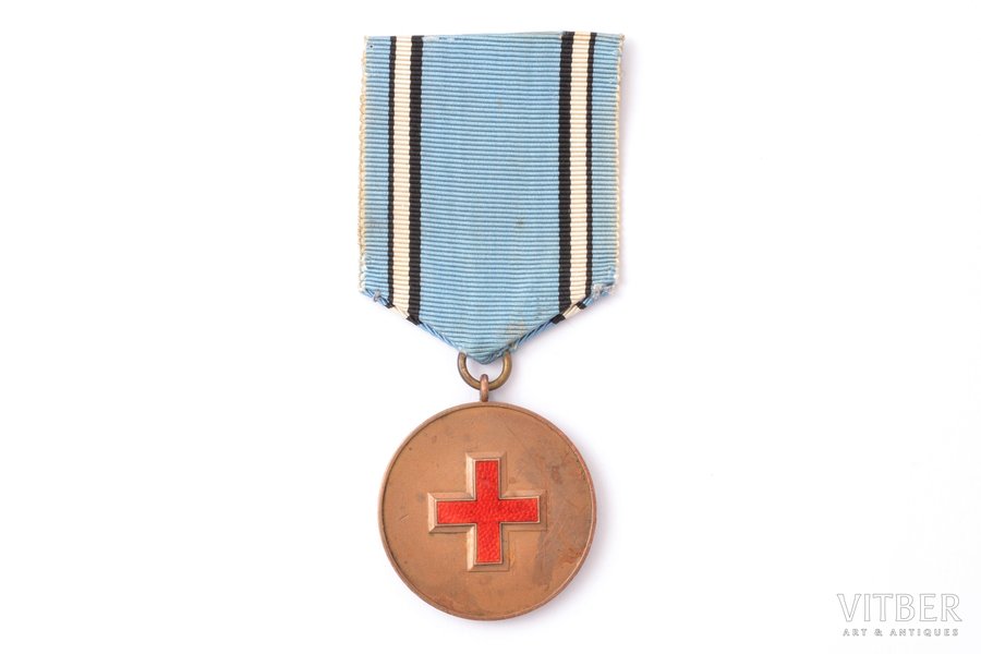 медаль, Красный Крест, Эстония, 20е-30е годы 20го века, 33.1 x 29.4 мм