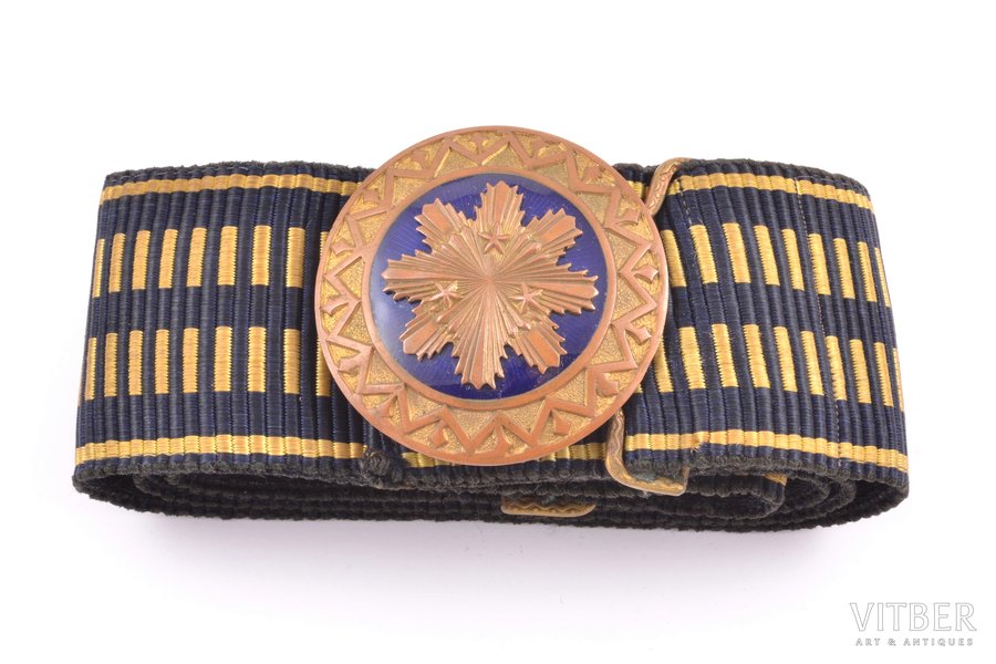 ceremonial belt, Latvian Army, lenghth ~90 cm, Latvia, the 20-30ties of 20th cent.