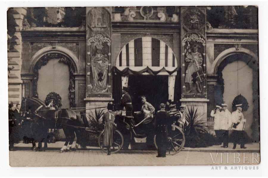 fotogrāfija, cara Nikolaja II vizīte, Rīga, 1910. gads, Latvija, Krievijas impērija, 20. gs. sākums, 13,8x8,8 cm