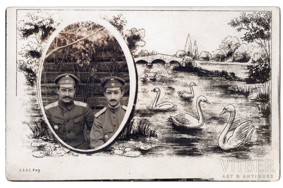fotogrāfija, Krievijas Impērijas armija, sapieri ar pulka zīmēm, Krievijas impērija, 20. gs. sākums, 14x9 cm