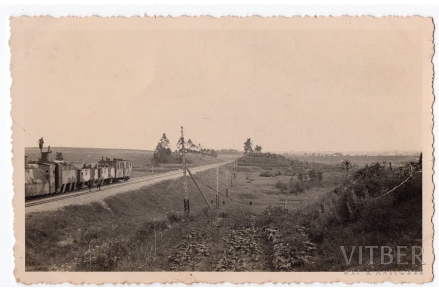 photography, Latvian Army, the Division of armored trains, Latvia, 20-30ties of 20th cent., 13,8x8,8 cm