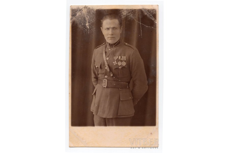 фотография, кавалер ордена Лачплесиса, Латвия, 20-30е годы 20-го века, 13,3x8,3 см