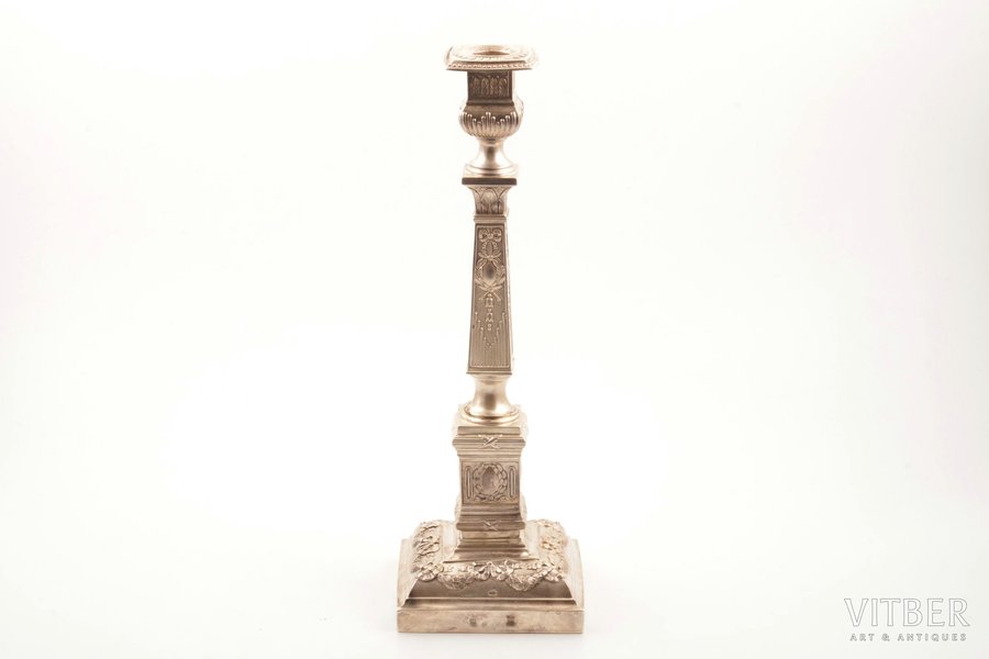 candlestick, silver, 84 standard, 333.20 g, h 32.6 cm, 1908-1917, Warsaw, Russia