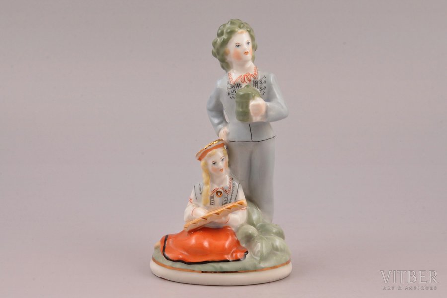 figurine, Līgo, porcelain, Riga (Latvia), USSR, Riga porcelain factory, molder - Ilga Vanaga, the 50-60ies of 20th cent., 13.2 cm, second grade