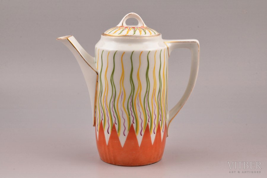 teapot, porcelain, hand-painte...