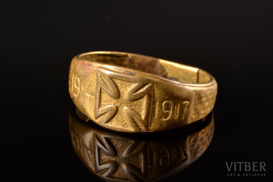перстень, 1914-1917, Первая мировая война, размер кольца 18.5, Германия, начало 20-го века