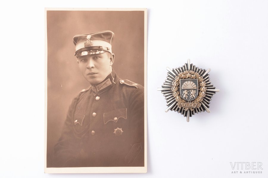 badge, a photo, General Staff, Latvia, 20-30ies of 20th cent., 50.5 x 49.8 mm