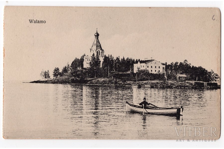 postcard, Valamo (Valaam), USSR, Finland, beginning of 20th cent., 14x8,6 cm