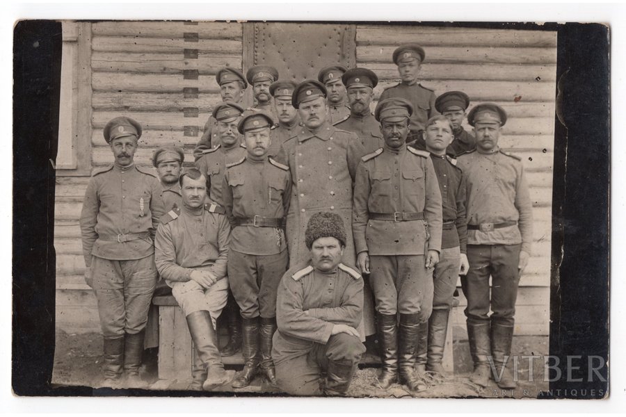 фотография, группа солдат, Российская империя, начало 20-го века, 13,8x8,8 см
