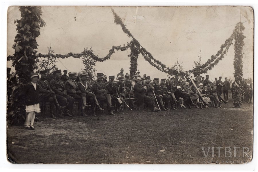 photography, Riga, Coastal Artillery Regiment, Bolderāja, Army leaders, celebration, Latvia, 20-30ties of 20th cent., 14x9 cm