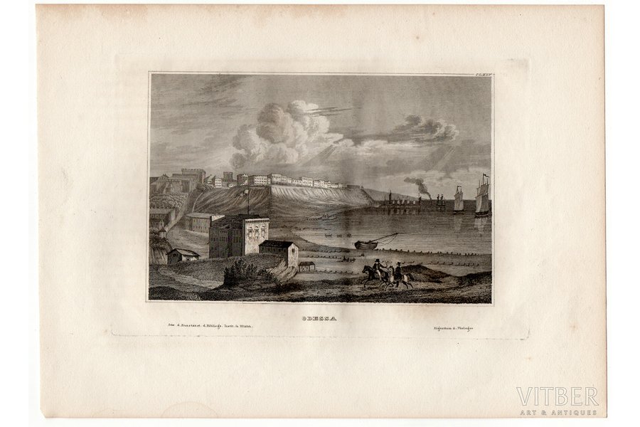 Eigenthum d.Verleger, "Odessa", the middle of the 19th cent., paper, steel engraving, 10,6 x 15.7 cm