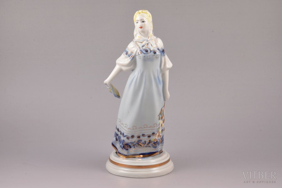 figurine, Dance Beryozka (Dancer), porcelain, USSR, factory "Krasniy farforist" (Chudovo), 1958, h 27 cm, first grade