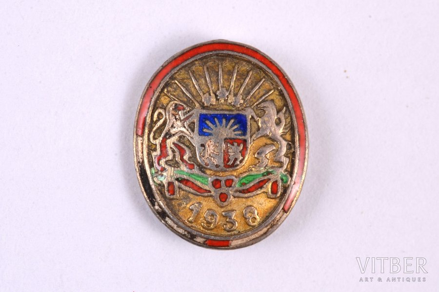part of badge, middle part of the averse of Cross of Recognition, Latvia, 1938-1940, 13.6 x 11.4 mm