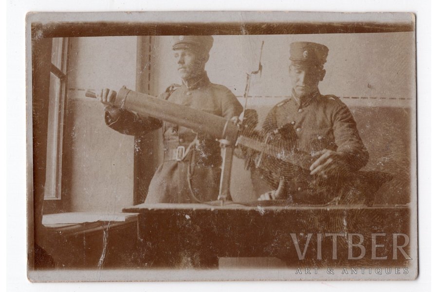 fotogrāfija, Latvijas armija, ložmetējs, Latvija, 20. gs. 20-30tie g., 8,8x5,8 cm