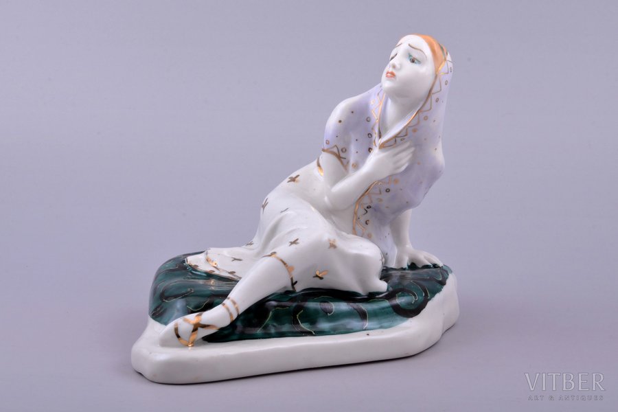 figurine, Maria from ballet "The Fountain of Bakhchisaray", porcelain, USSR, LZFI - Leningrad porcelain manufacture factory, molder - A. Kiselyov, h 13.6 cm