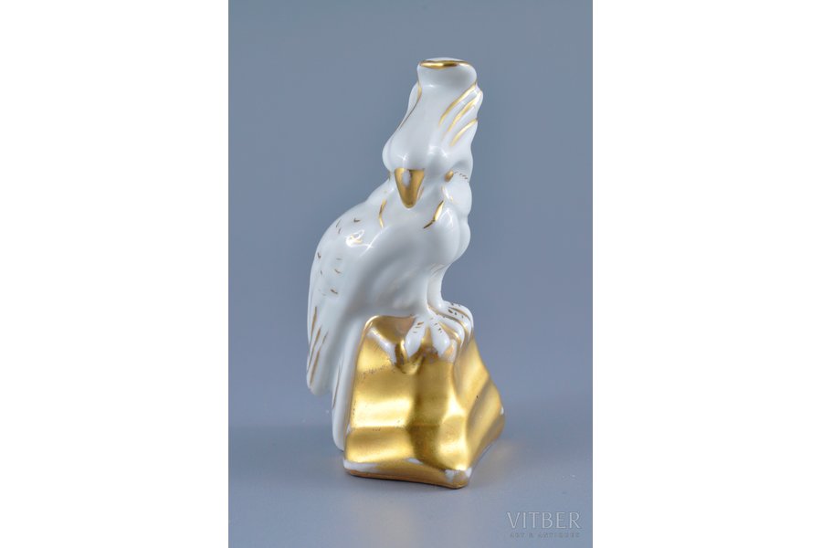 figurine, A Parrot, porcelain, Riga (Latvia), M.S. Kuznetsov manufactory, the 30ties of 20th cent., 9 cm