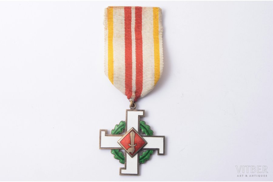The Cross of Merit of Aizsargi, Latvia, 20-30ies of 20th cent., 45 x 40.6 mm
