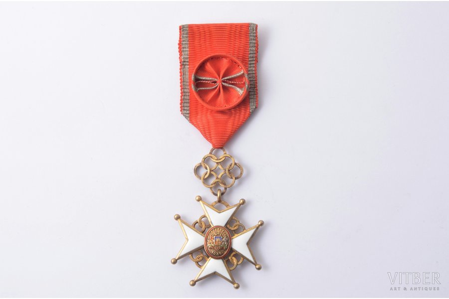 order, Cross of Recognition, 4th class, silver, enamel, 875 standard, Latvia, 1938, 38.7 x 35.7 mm