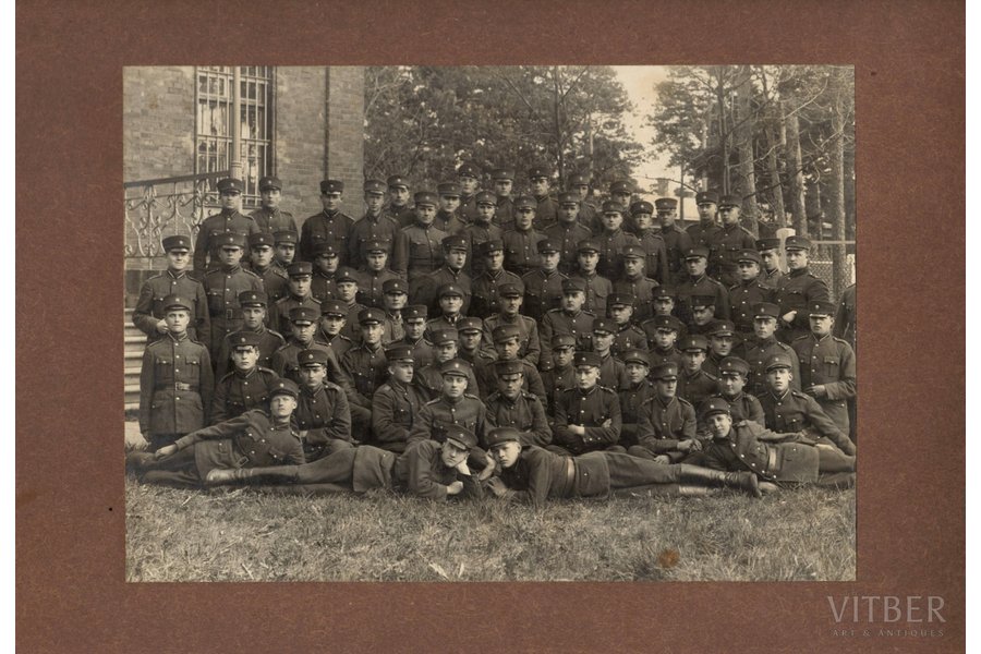 photography, Latvian Army, group of soldiers, Liepāja Military Hospital, Latvia, 20-30ties of 20th cent., 22.5x15.9 cm