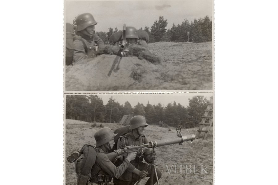 фотография, Латвийская армия, пулемет, Латвия, 30-е годы 20-го века, 8.5 х 13 см