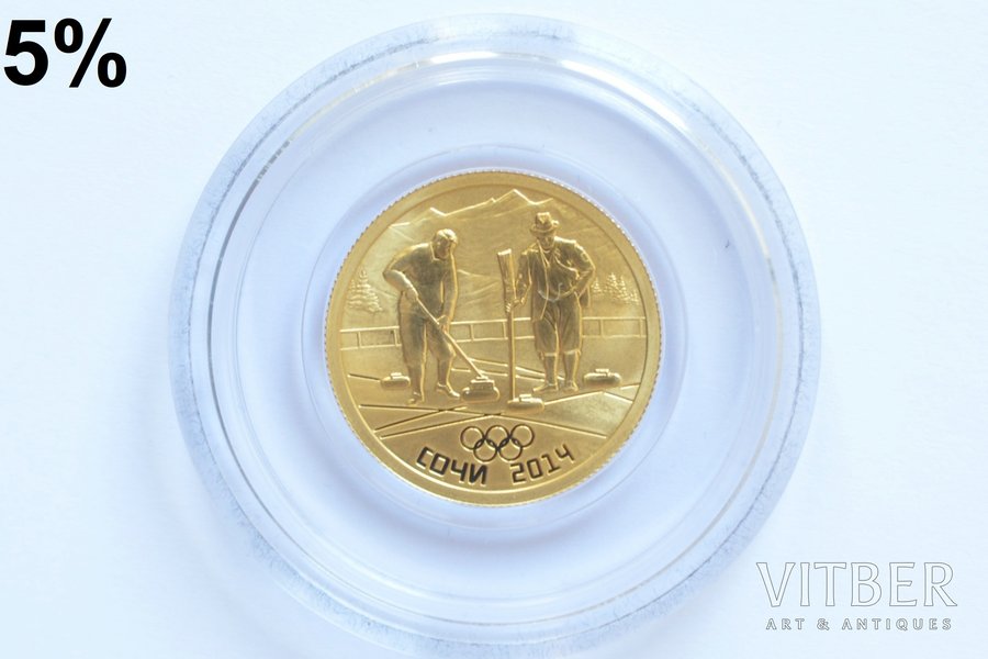 Russian Federation, 50 roubles, 2014, Sochi, gold, fineness 999, 7.89 g, fine gold weight 7.78 g, Y# 1301, CBR# 5216-0077