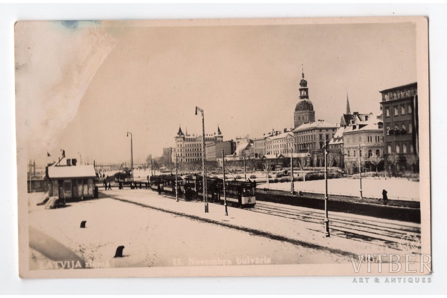 photography, Riga, Daugava embankment, Russia, beginning of 20th cent., 13.5x8.5 cm