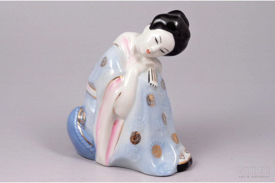 figurine, Chio Chio San, porcelain, Riga (Latvia), USSR, Riga porcelain factory, molder - Rimma Pancehovskaya, the 50ies of 20th cent., 9.5 cm, first grade