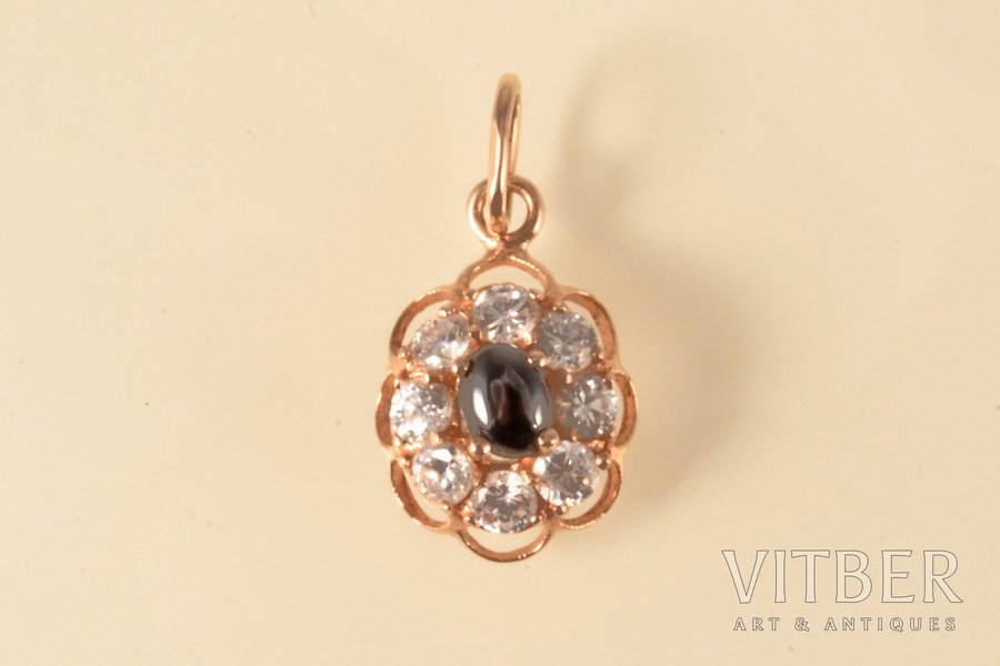 a pendant, gold, 585 standard, 1.28 g., the item's dimensions 1.65 х 1.1 cm, beginning of 21st cent., Latvia