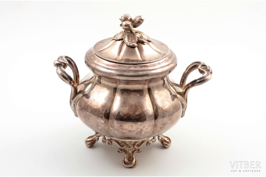 sugar-bowl, silver, 950 standard, 402 g, 17.5 cm, "Debain, Alphonse", 1883-1911, Paris, France