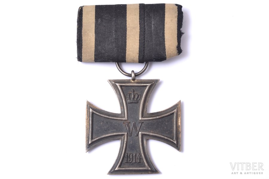 badge, Iron cross, 2nd class, WWI, Germany, 1914, 42.5 x 42.8 mm, 16.3 g