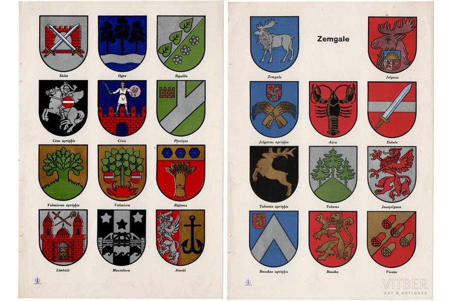 litography, coat of arms of ci...