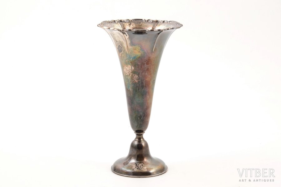 a vase, silver, 830 standard, 114.25 g, 16.5 cm, 1948, Finland