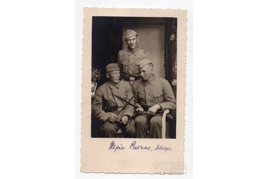 fotogrāfija, Trešais reihs, latviešu karavīrs, Latvija, Vācija, 20. gs. 40tie g., 13.3x8.3 cm