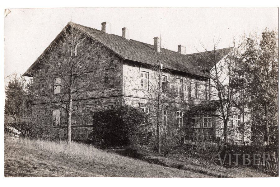 photography, parochial school, Ērģeme, Latvia, 20-30ties of 20th cent., 14x8.6 cm
