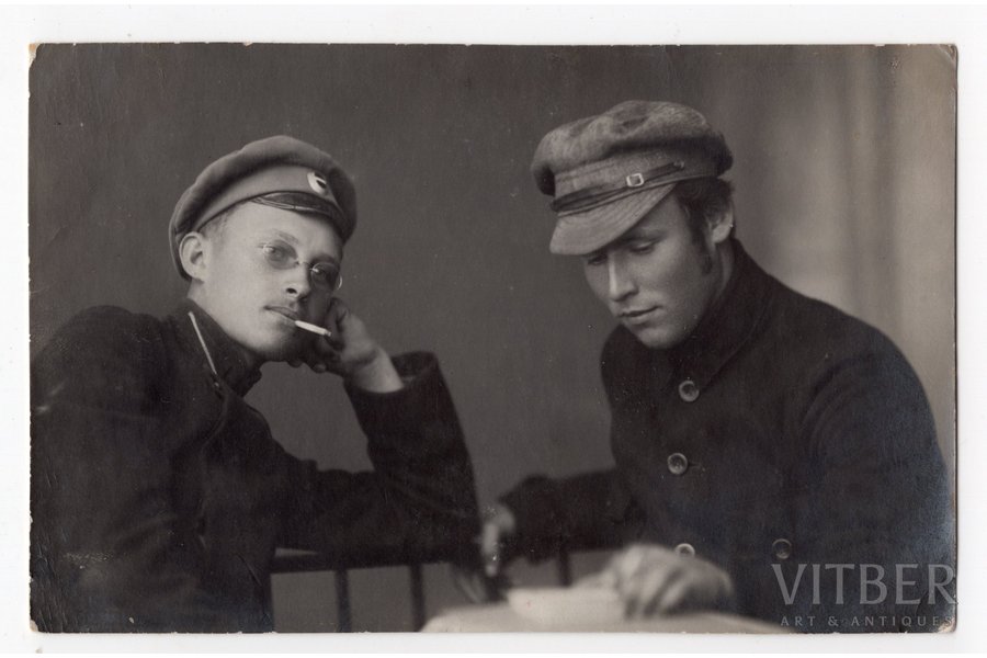 фотография, Латвийская армия, период Борьбы за независимость, Латвия, начало 20-го века, 13,8x8,8 см