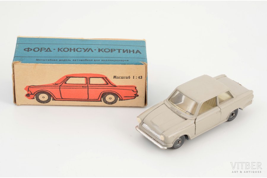 car model, Ford Consul Cortina, metal, USSR, ~ 1978