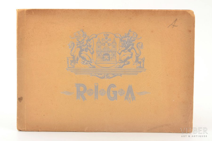 "Riga, a picture album / Riga, ein Bilderalbum", compiled by Jānis Liepiņš, 1947, Esslingen, [48] pages, map in attachment, 15 x 21.5 cm