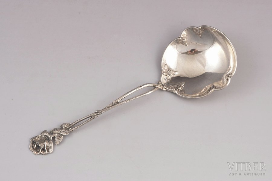 spoon for salad, silver, 830 standard, 42.2 g, 20.6 cm, 1968, Helsinki, Finland