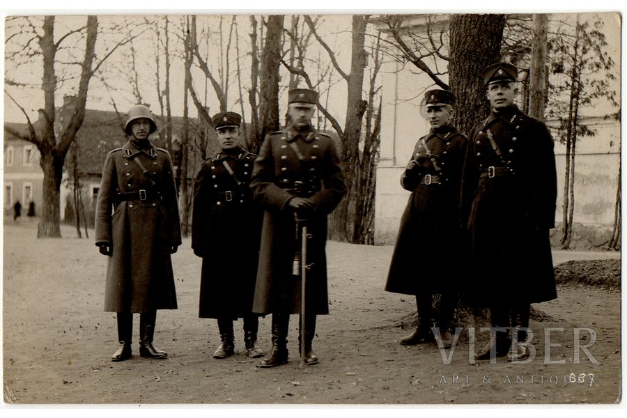 открытка, Латвийская армия, Латвия, 20-е годы 20-го века, 8.5 х 13.5 см