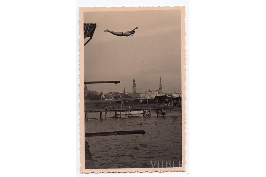 photography, Riga, place for swimming, Latvia, 20-30ties of 20th cent., 13.6x8.6 cm