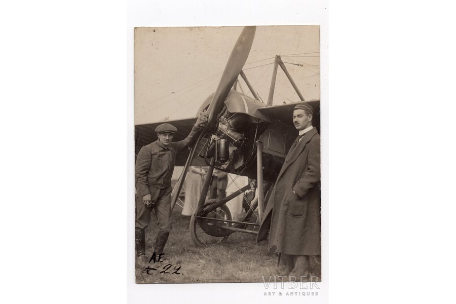 photography, monoplane "Deperdussan", pilot F. Moska, Russia, beginning of 20th cent., 12.2x8.8 cm