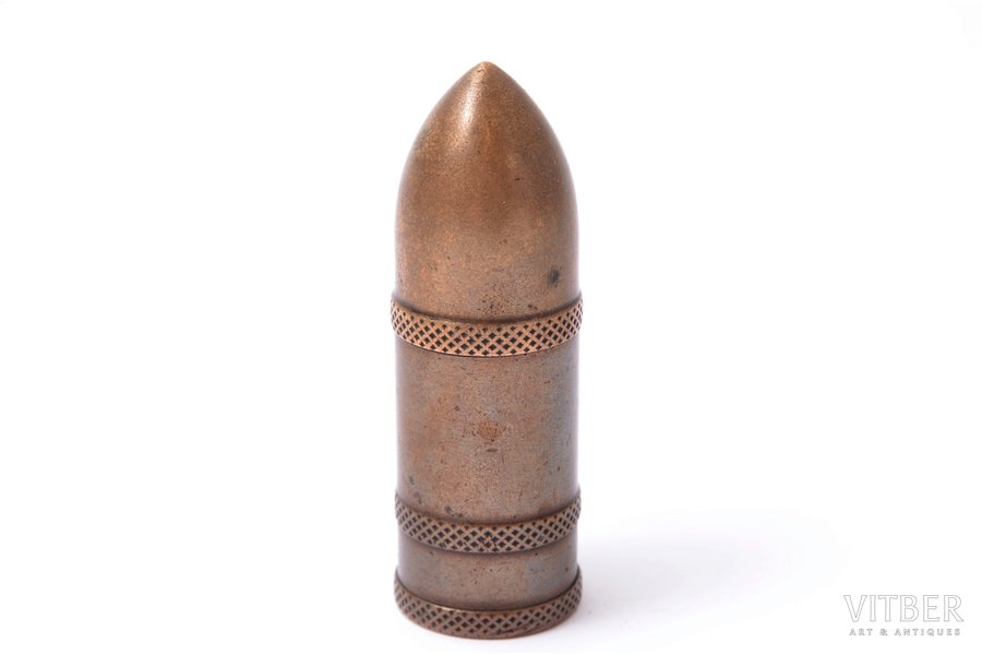 lighter, "Bullet", brass, Latvia, the 30ties of 20th cent., 6.2 cm