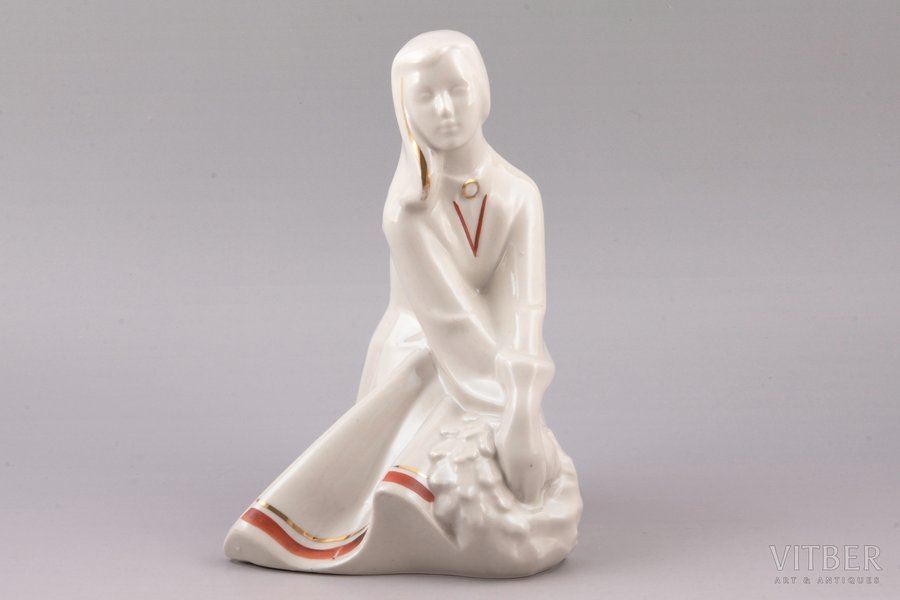 figurine, Ligo, porcelain, Riga (Latvia), USSR, Riga porcelain factory, molder - Rimma Pancehovskaya, the 50-60ies of 20th cent., 18.5 cm, third grade
