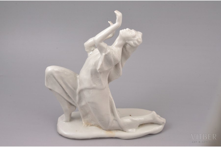 figurine, Rain charmer, porcelain, Riga (Latvia), USSR, sculpture's work, molder - Rimma Pancehovskaya, the 50ies of 20th cent.