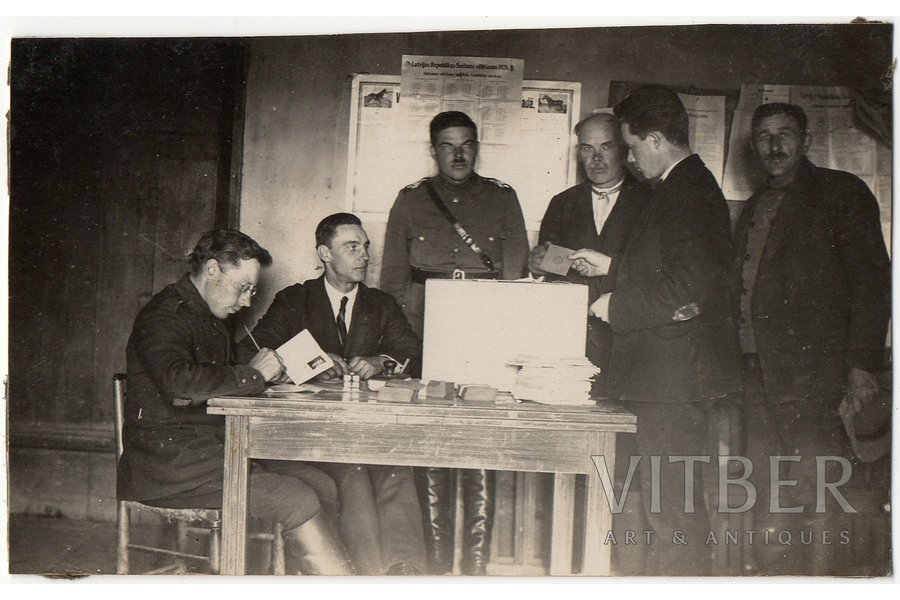 photography, voting, elections to the Latvian State Seimas, Latvia, 20-30ties of 20th cent., 7 x 12.2 cm
