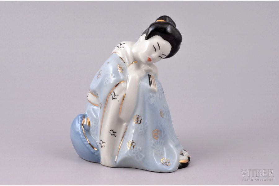 figurine, Chio Chio San, porcelain, Riga (Latvia), USSR, Riga porcelain factory, molder - Rimma Pancehovskaya, the 50ies of 20th cent., 10 cm, first grade