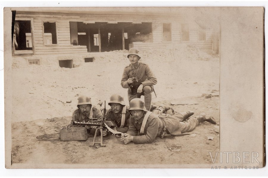 фотография, Первая Мировая война, Даугавпилс, немецкие войска, Латвия, Германия, начало 20-го века, 14x8,8 см