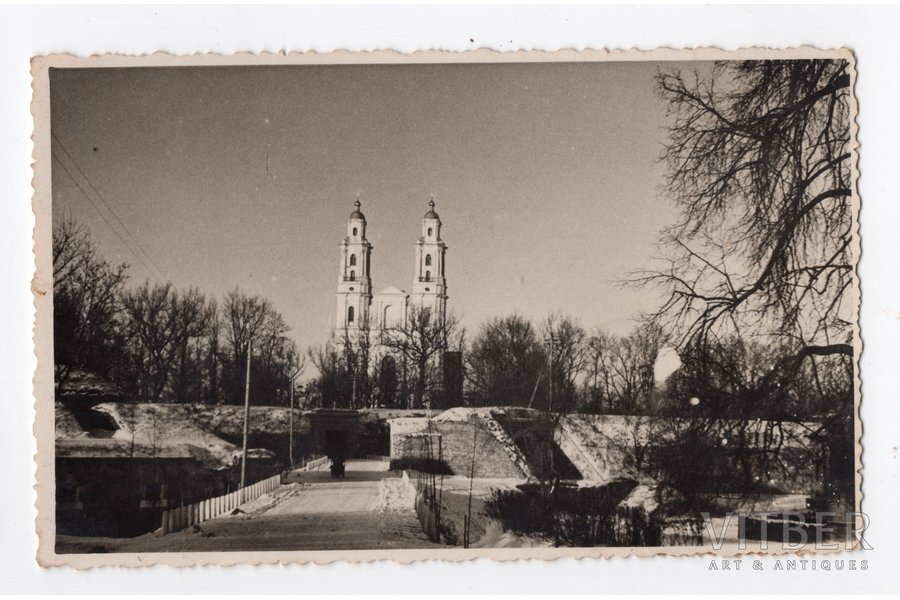 фотография, Даугавпилсская крепость, ворота, Латвия, 20-30е годы 20-го века, 13.4x8.4 см