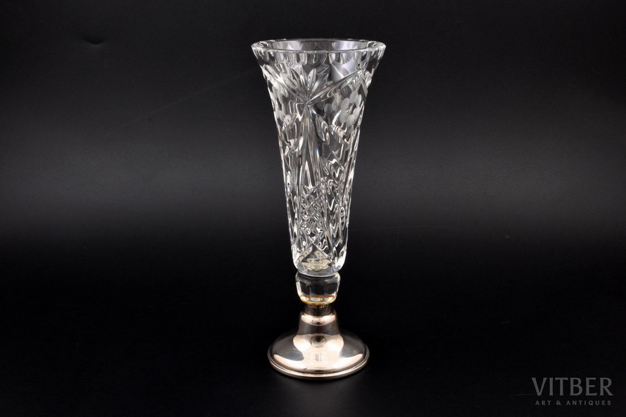 a vase, silver, 830 standard,...