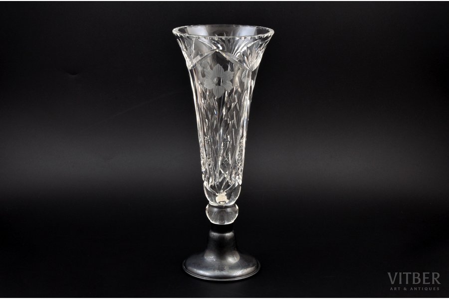 a vase, silver, 830 standard,...